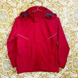 Rukka Kids Red Full Zip Hooded Jacket Windbreaker size 140cm US 9/10Y